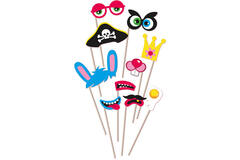 Photo Booth Kit Fun Paper / Wood 10 Pieces 26 x 15.9 cm