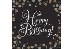 16 Napkins Sparkling Celebrations gold 33 x 33 cm
