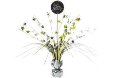 Spray Centrepiece Sparkling Celebration - Gold Happy Birthday Foil / Paper 45.7 cm