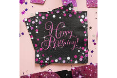 16 Napkins Sparkling Celebrations pink 33 x 33 cm
