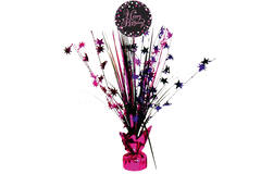 Spray Centrepiece Sparkling Celebration - Pink Happy Birthday Foil / Paper 45.7 cm