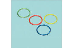 4 Bracelets Glitter Plastic Assorted 6.2 x 6.2 cm