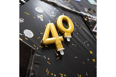 Number Candle 4 Sparkling Celebrations Gold Height 9.3 cm