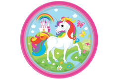 8 Plates Unicorn Round Paper 23 cm