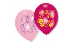 6 Latex Balloons Unicorn 22.8 cm / 9"