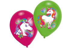 6 Latex Balloons Unicorn 27.5 cm / 11"
