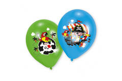 6 Latex Balloons Pirate 27.5 cm / 11"
