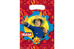 8 Party Bags Fireman Sam - 2017 Plastic 23.4 x 16.2 cm