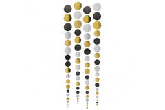 4 String Decorations Golden Wishes Paper 130 cm