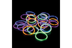 25 Glow Bracelets Assorted Plastic 20 cm
