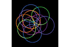 10 Glow Necklaces Assorted Plastic 56 cm