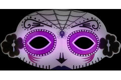 Glow Stick Mask White Spider Plastic 19 x 11 cm