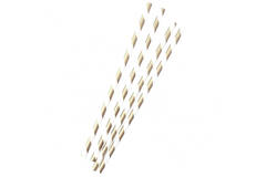 24 Drinking Straws Golden Wishes Paper 19,7 cm