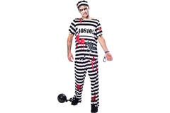 Adult Costume Zombie Convict Size XXL