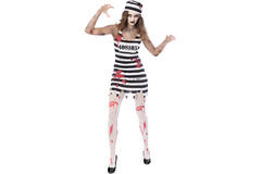 Adult Costume Zombie Convict Ladies Size XL
