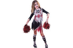 Child Costume Zombie Cheerleader Girls 5-6 Years