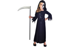 Child Costume Grim Reaper Girls Age 5-6 Years