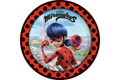 8 Plates Miraculous Round Paper 23 cm