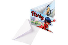 8 Invitations & Envelopes Miraculous Paper 8 x 14 cm