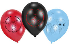 6 Latex Balloons Miraculous 22.8 cm / 9"