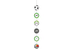 4 String Decorations Kicker Party Paper 130 cm