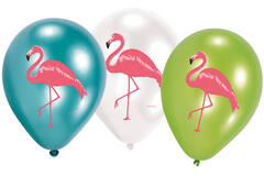 6 Latex Balloons Flamingo Paradise 27.5 cm / 11"
