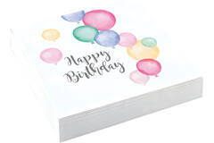 20 Napkins Happy Birthday Pastel 33 x 33 cm