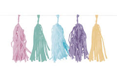 Garland Tassel Pastel Paper 300 cm