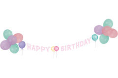 Decoration Kit Happy Birthday Pastel