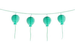 Garland Honeycomb Happy Birthday Pastel Turquoise Paper 180 cm