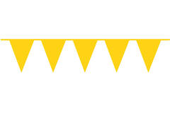 Pennant Banner Sunshine Yellow Plastic 1000 x 32 cm