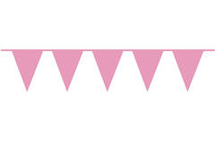 Pennant Banner Bright Pink Plastic 1000 x 32 cm