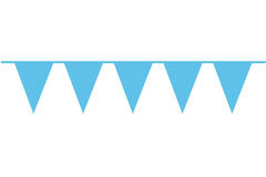 Pennant Banner Caribbean Blue Plastic 1000 x 32 cm