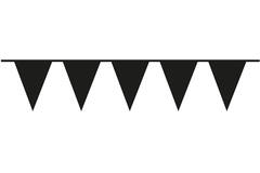 Pennant Banner Black Plastic 1000 x 32 cm