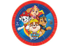8 Plates Paw Patrol Round Paper 23 cm