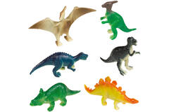 8 Mini Figures Happy Dinosaur Plastic