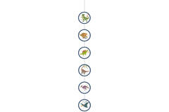 4 String Decorations Happy Dinosaur Paper 130 cm
