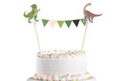 Cake Decoration Pennant Banner Happy Dinosaur 15 x 20 cm