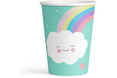 8 Cups Rainbow & Cloud Paper 250 ml