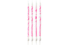 12 Candles Birthday Marbled Pink Height 12 cm