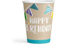8 Cups My Birthday Party Paper 250 ml