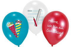 6 Latex Balloons My School Start 27.5 cm / 11"