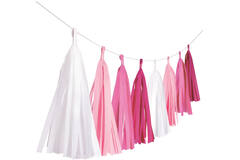 Garland Tassel Hot Pink Paper 304 cm