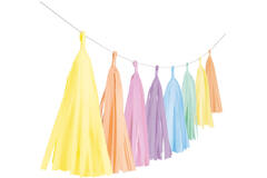 Garland Tassel Pastel Rainbow Paper 304 cm