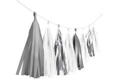 Garland Tassel Silver Dream Paper / Foil 304 cm