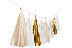 Garland Tassel Gold Brush Paper / Foil 304 cm