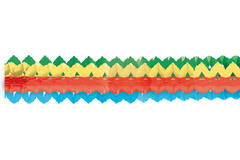 2 Garlands Mini Bright Rainbow Paper 8 x 200 cm
