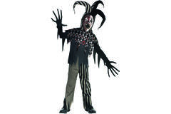 Child Costume Twisted Jester Age 12-14 Years