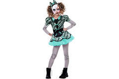 Child Costume Dark Doll Age 8-10 Years