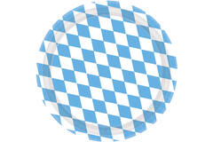 8 Plates Bayern Lightblue Round Paper 23cm